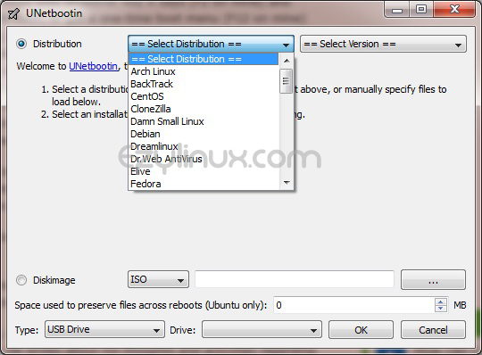 UNetbootin Linux USB creator tool