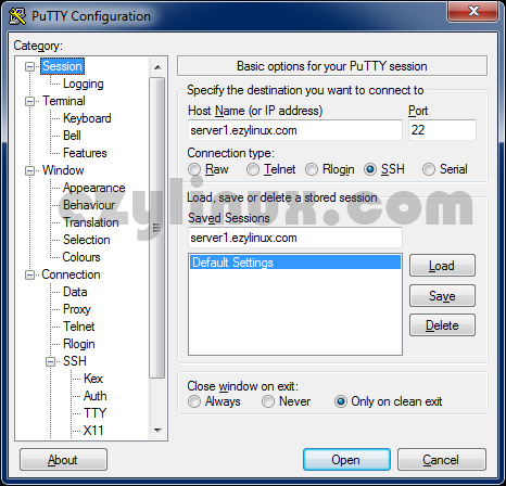 config-server-and-manage-session-on-putty