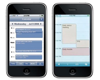 zimbra calendar on iphone