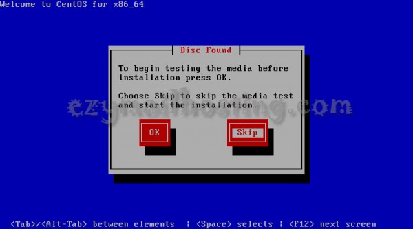 Check disc - install centos 6