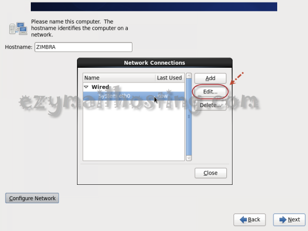 Setup eth0 - install centos 6