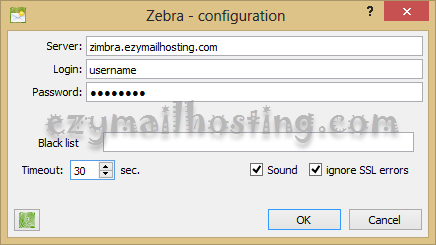 setting zebra webmail notification