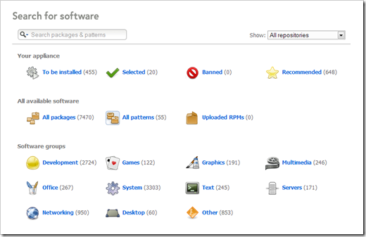 SUSE Studio Search Software