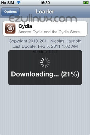 Cydia Installing