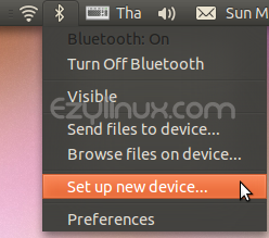Setup new device - Bluetooth - Ubuntu