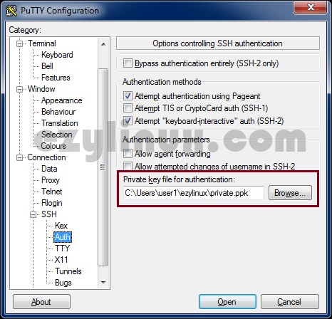 config-private-key-authen-on-putty