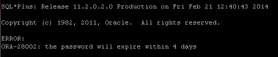 password expire oracle